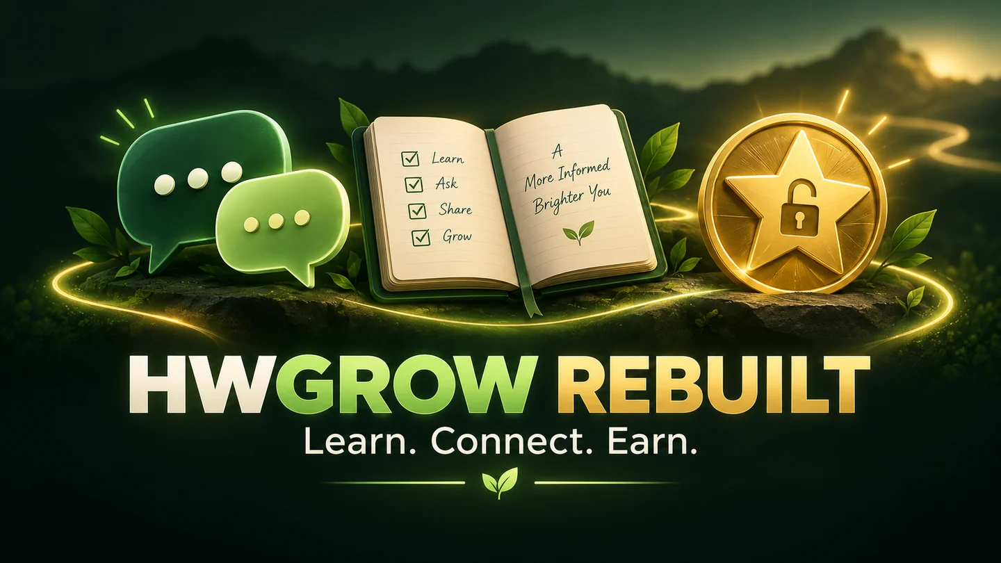 HWGrow Rebuilt — Learn. Connect. Earn.