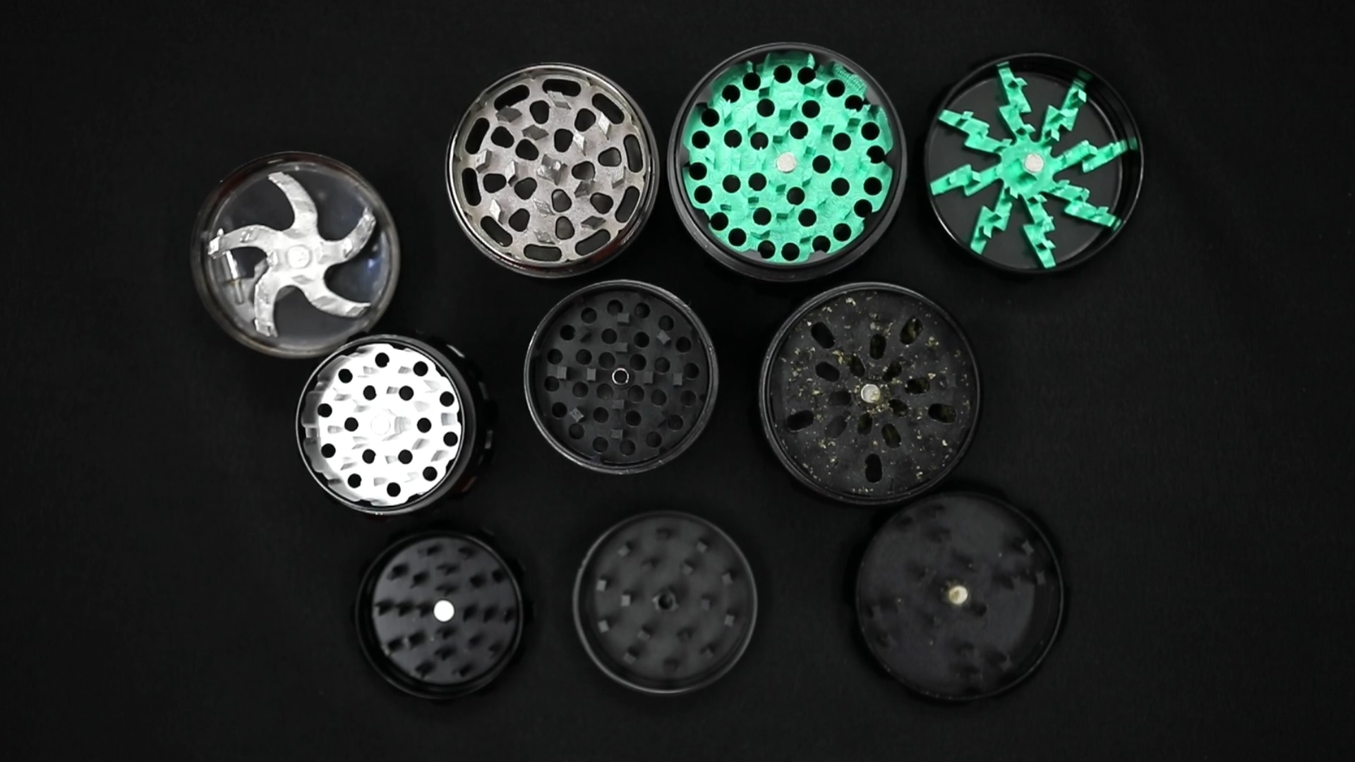 Five four-piece herb grinders compared in HWGrow's grind test