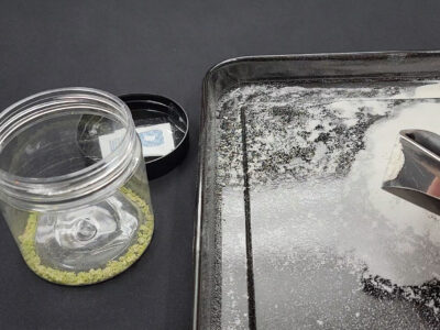 Toasted flour from a failed cannabis pollen freezing experiment