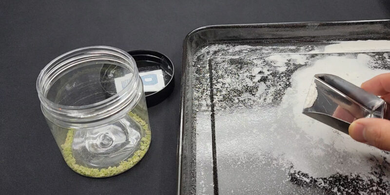 Toasted flour from a failed cannabis pollen freezing experiment
