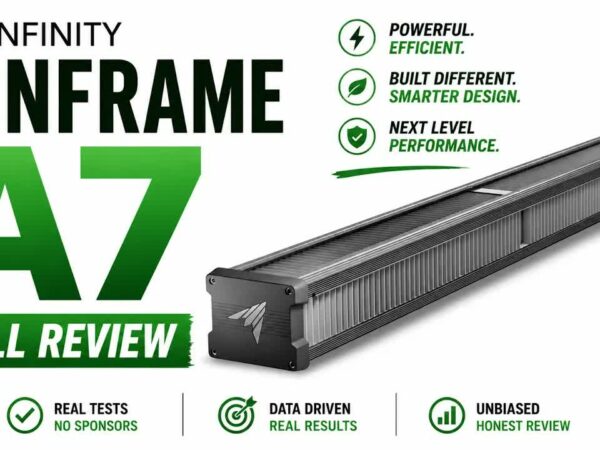 AC Infinity IONFRAME A7 2x4 grow light review and measured PPFD test