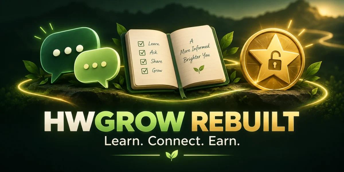 HWGrow Rebuilt — Learn. Connect. Earn.