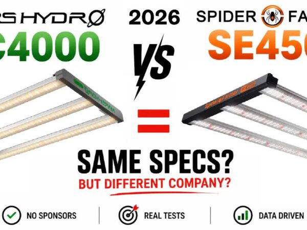 Mars Hydro FC4000 versus Spider Farmer SE4500 grow light comparison