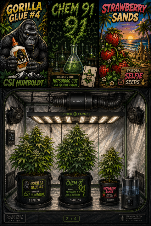 Strawberry Sands-Selfie Seeds/ Gorilla Glue #4 S1-CSI Humboldt/ Chem 91- Notsodog cut via @Jokerman — journal photo